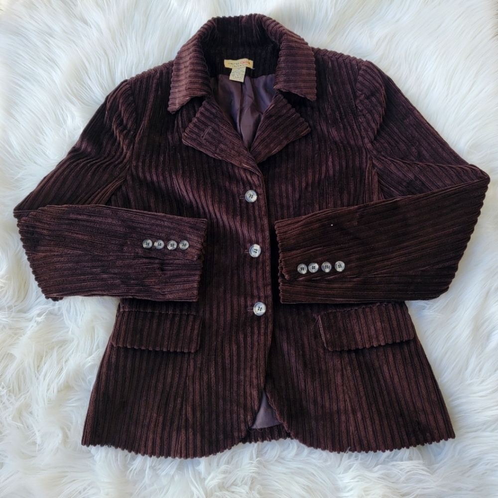 The Limited Chino Curdoroy Women Brown Blazer Size 8